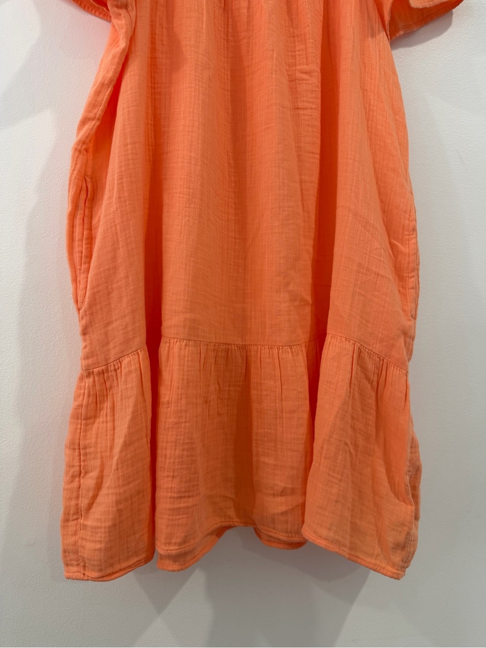 Gap‎ Square Neck Cotton Mini Dress Paradise Peach XL - Picture 3 of 5
